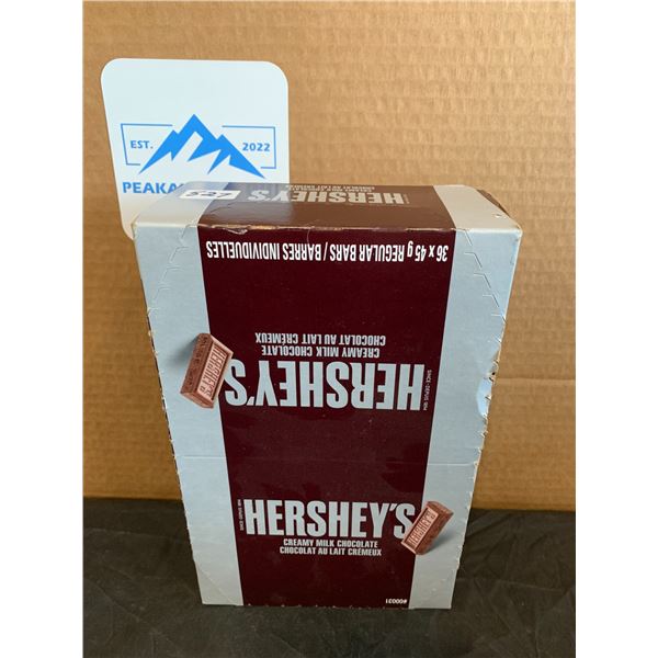 Hershey's Creamy Milk Chocolate Bars 36 Count x45g BB 04 2025