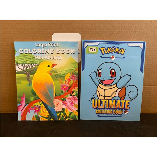 Pokemon Ultimate Coloring Book & Large Print Coloring Book For Adults 2 Pack