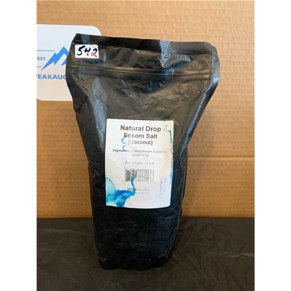 Natural Drop Epsom Salt Coconut 3 Pound Bag