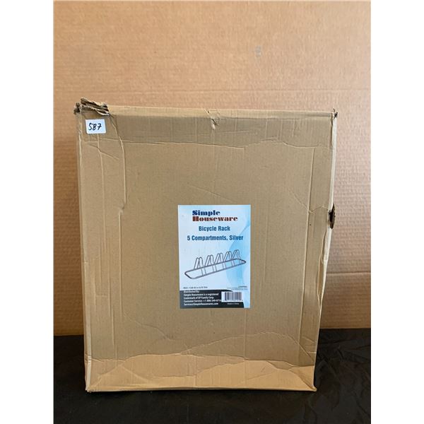 Simple Houseware Bicycle Rack - 5 Compartments - Silver