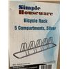Image 2 : Simple Houseware Bicycle Rack - 5 Compartments - Silver