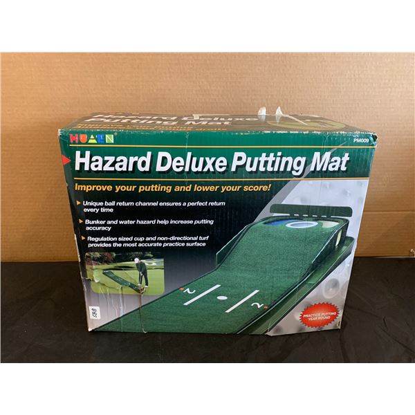 Hazard Deluxe Putting Mat - Ball Returns Automatically