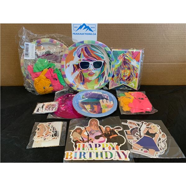 2-Pack Taylor Swift Party Supplies - Balloons/ Stickers/ Plates