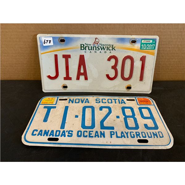 Lot of 2 New Brunswick License Plates