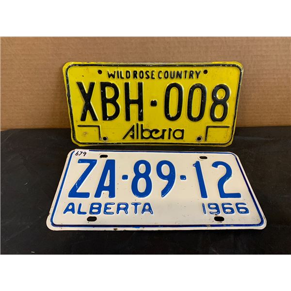 Lot of2 Alberta / Wild Rose Country License Plates