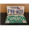 Image 1 : Lot of 2 Colorado / Texas License Plates