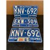 Image 1 : Lot of 3 British Columbia License Plates