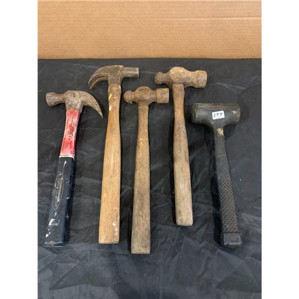 Lot of 5 Assorted Hammers