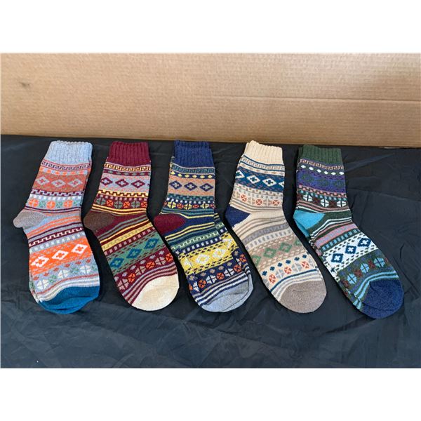 Womens Warm Socks Multicolor 5 Pack