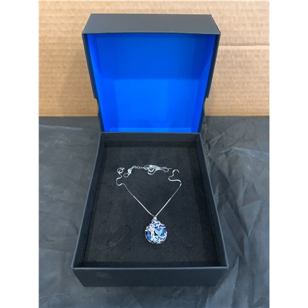 Sterling Silver - Turquoise Tree Of Life Chain & Pendant