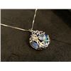 Image 2 : Sterling Silver - Turquoise Tree Of Life Chain & Pendant