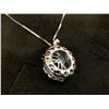 Image 3 : Sterling Silver - Emerald Tree Of Life Chain & Pendant