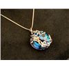 Image 2 : Sterling Silver - Turquoise Tree Of Life Chain & Pendant