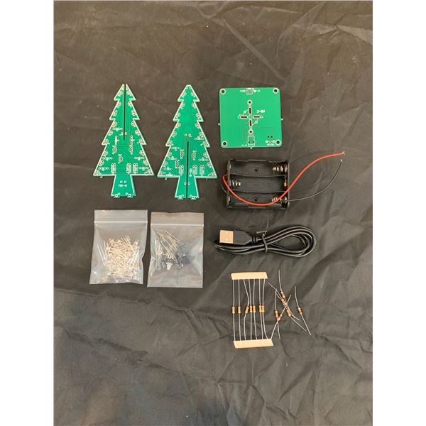 3D Xmas Tree Electronic Science Assemble Kit 7 Colors