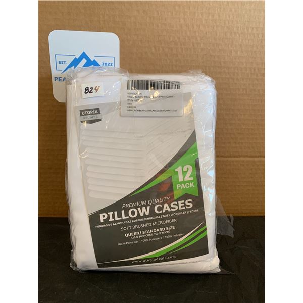 12 Pack of Utopia Bedding Premium Quality Pillow Cases