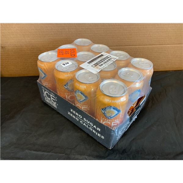 12 Pack Sparkling Ice + Caffeine 0 Sugar Orange Passion Fruit