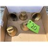 Image 1 : 5- Brass bells, 4- chiantel fondeur (1878) & 1- brass bell