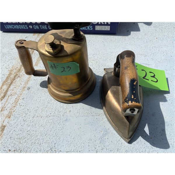 Old elec. Iron & blow torch