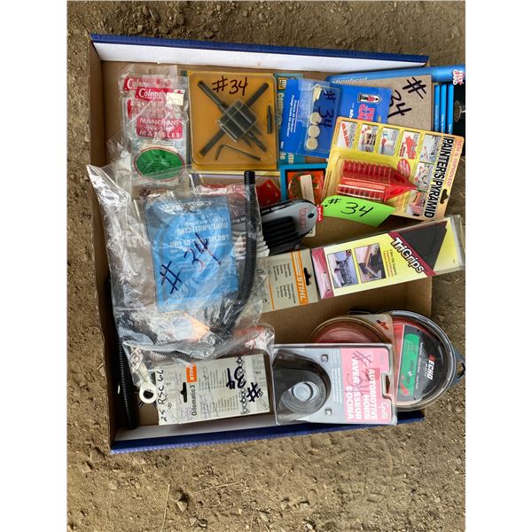 Felt guards, circle cutter, painters pyramid, lamp mantles, TriGrips, Chainsaw chain, misc. nylon li