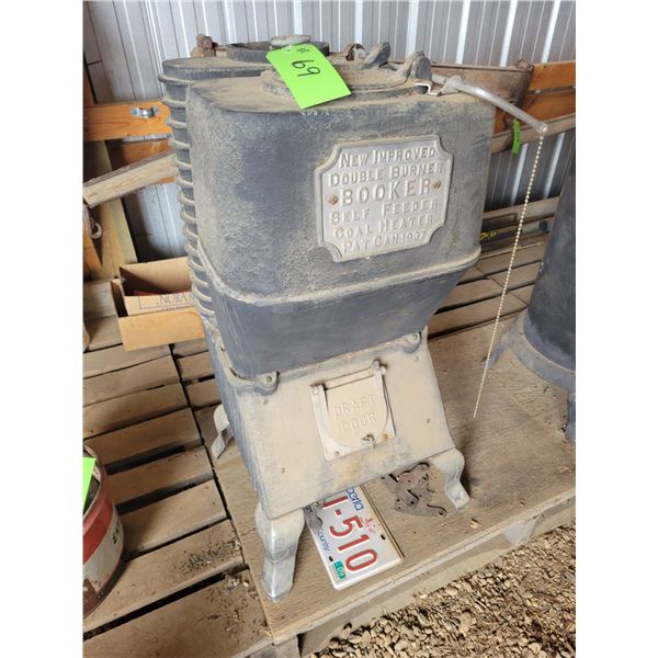 Double burner booker coal heater