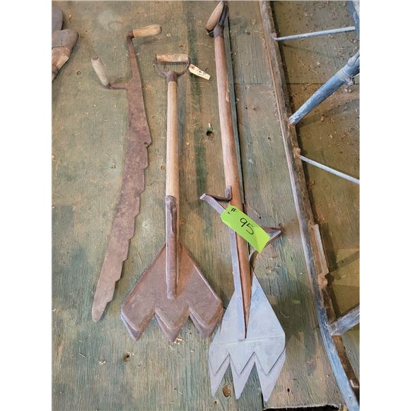 2- Handheld weeders, 3- hay knife