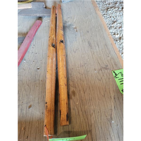 2- Wooden polished neck yokes