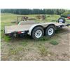 Image 2 : 2002 SWS 16ft Bumper Pull Flat Deck Trailer c/w ramps & spare, SN. R133527648