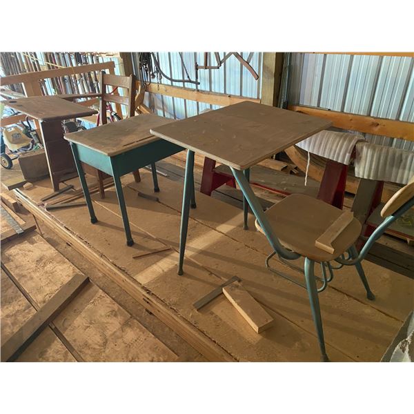 3- Old School Desks