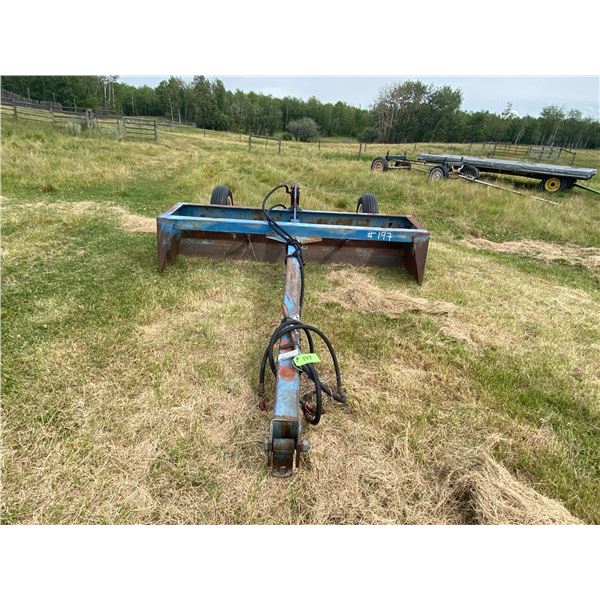 10ft Scraper, c/w hyd. ram, 16.7x15 tires
