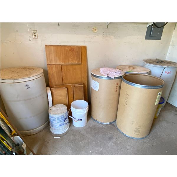 Approx. 5- Barrels & 3- pails