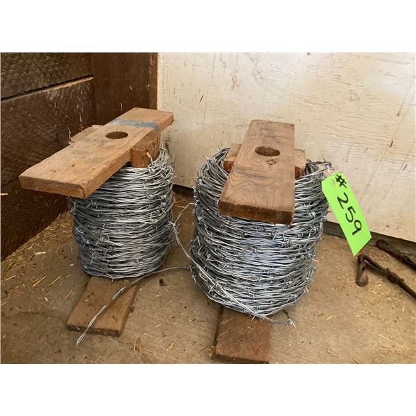2- 1/2 rolls of barb wire