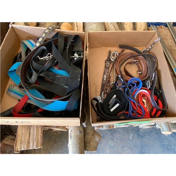 2- Boxes of misc. rope, tiedowns, belts etc.