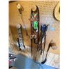 Image 1 : 2- Cotton cinches, 2- leather back cinches, 1- Hackamore mouthless bridle, 1- Spare headstall, 2- bi