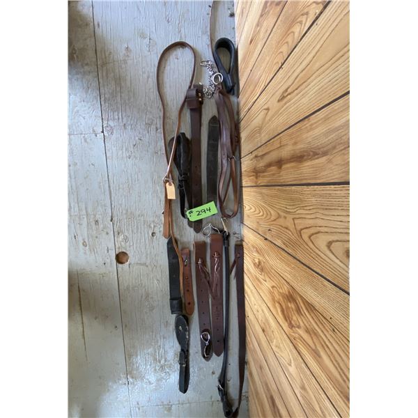 Qty of latigo, tiedown & misc. belts