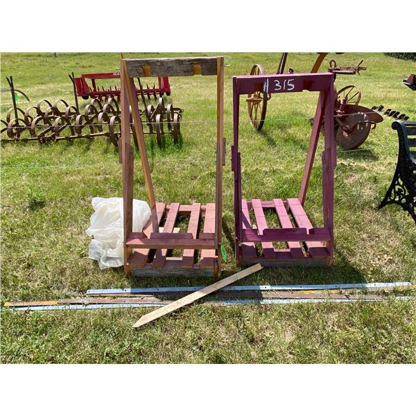 2- Wooden roller stands