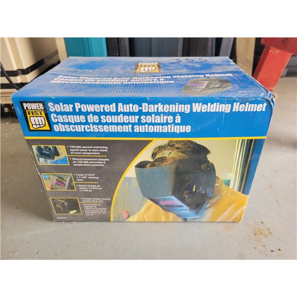 Powerfist solar powered auto, darkening welding helmet