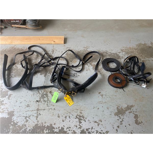 Single light horse driving harness c/w driving lines
