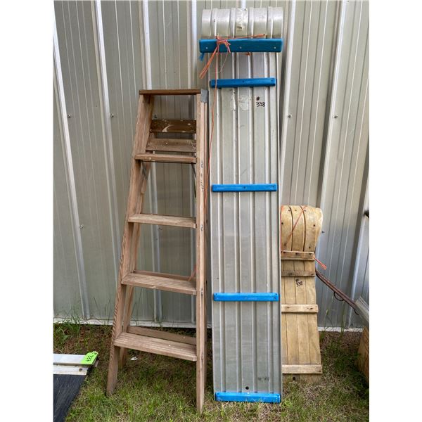 Wooden ladder, 2- sleds