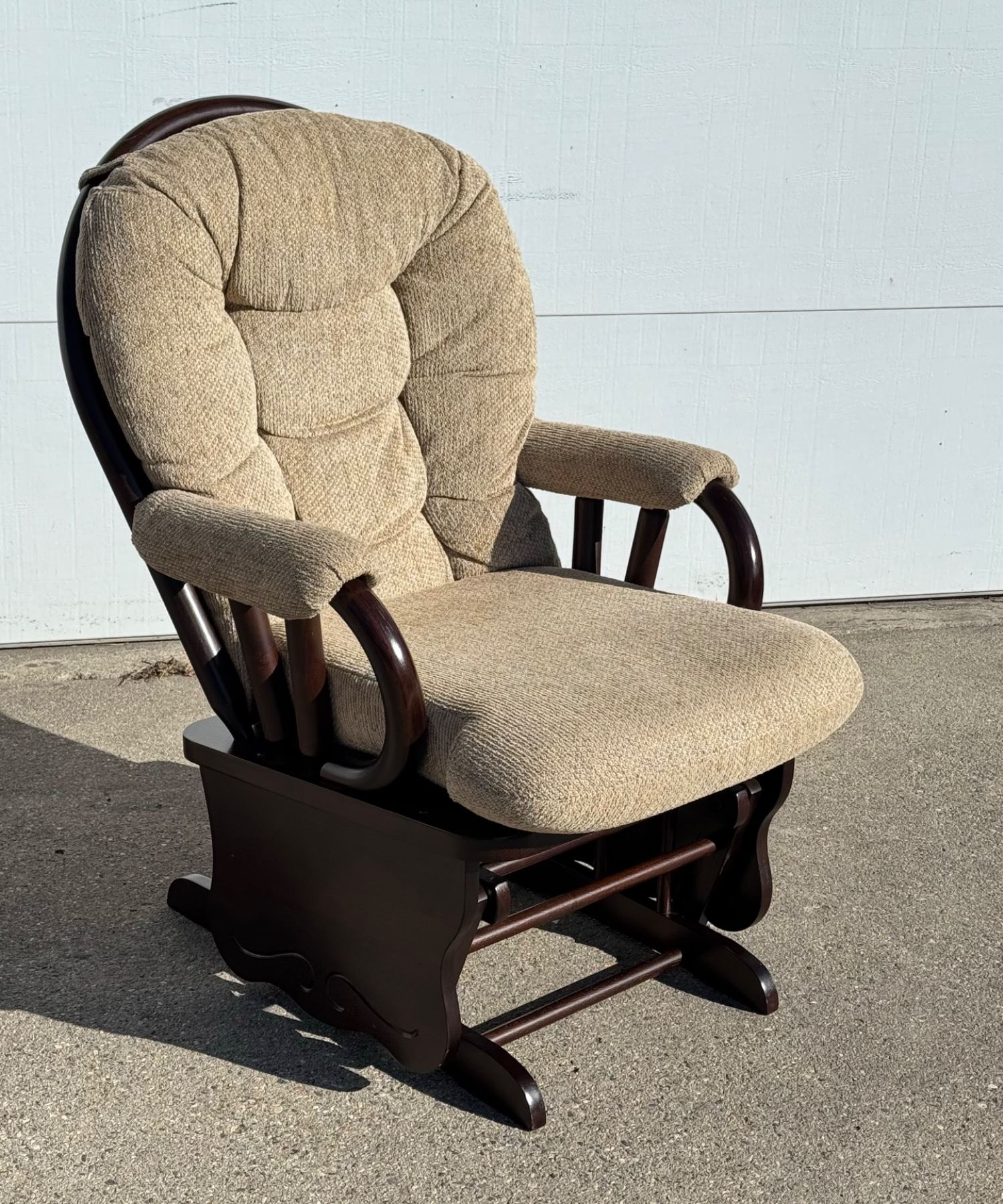CONTEMPORARY GLIDER ROCKER WITH MATCHING OTTOMAN