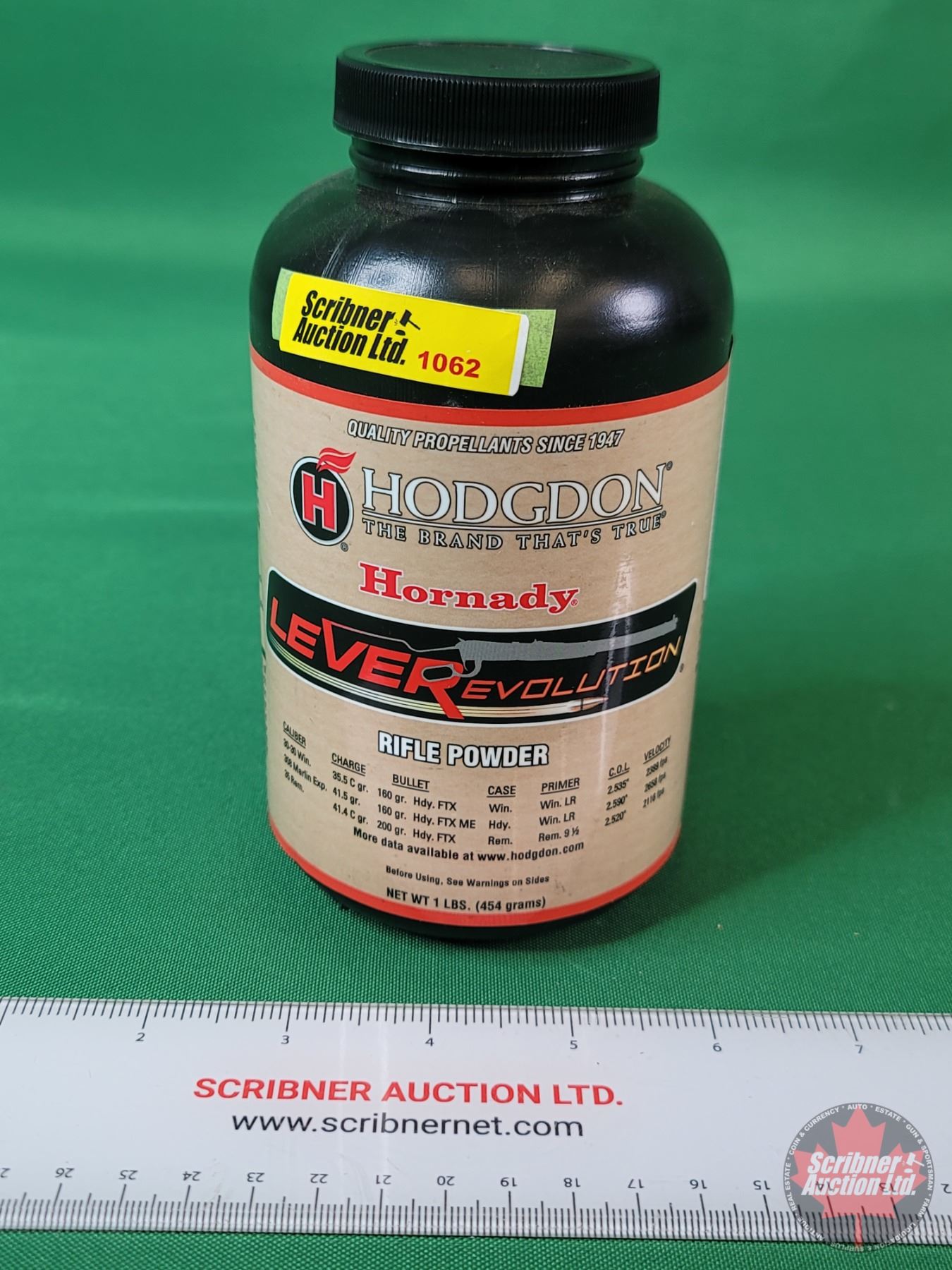 RIFLE POWDER : HODGDON Hornady LEVERevolution : 1-LB Bottle (Full) (SEE ...