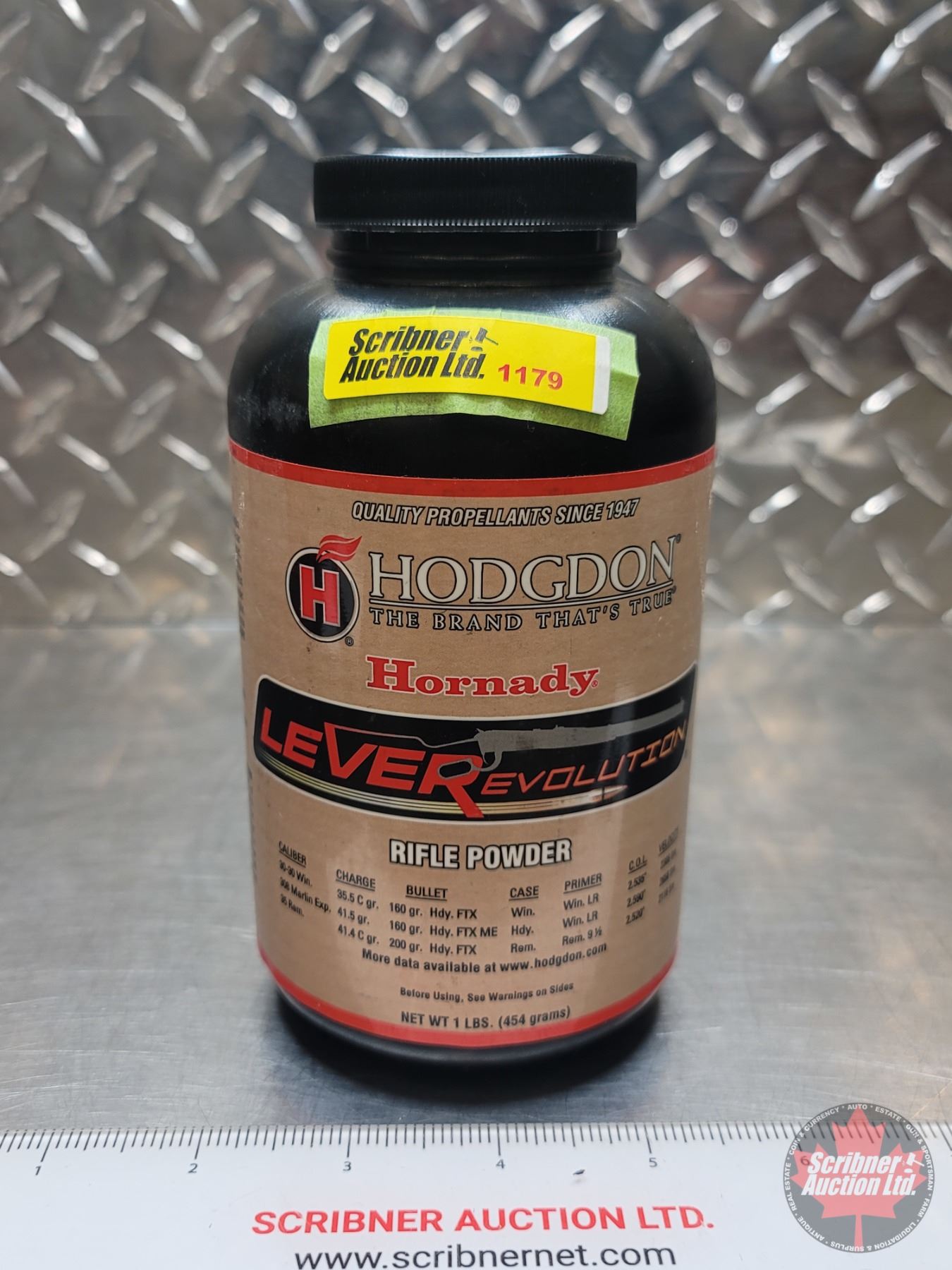 RIFLE POWDER : HODGDON Hornady LEVERevolution : 1-LB Bottle (Full) (SEE ...