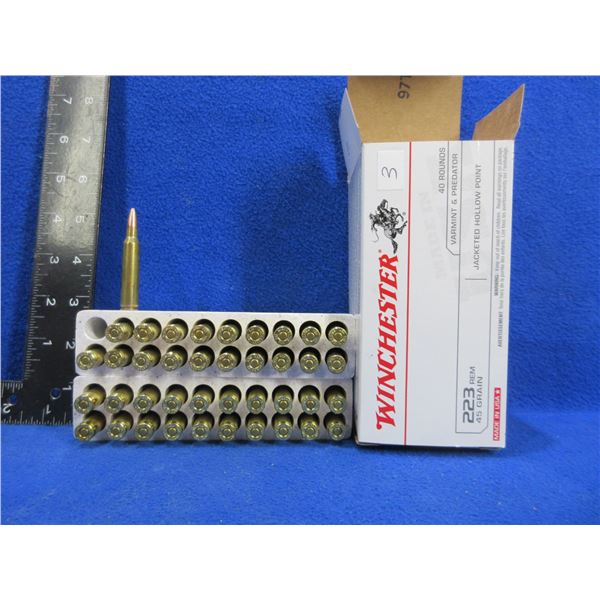 223 Rem. (PICKUP ONLY) 45gr JHP Winchester Cartridges