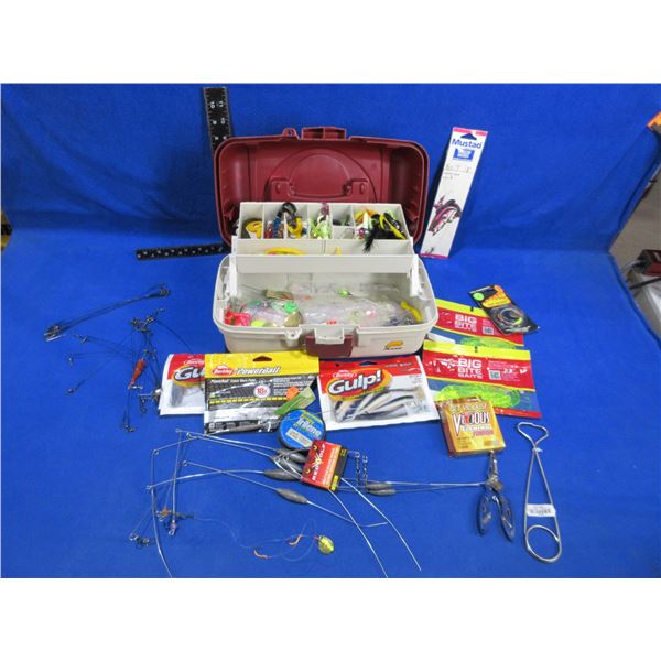 Plano Tackle Box Full with Tackle - Hooks, Lures, Sinkers
