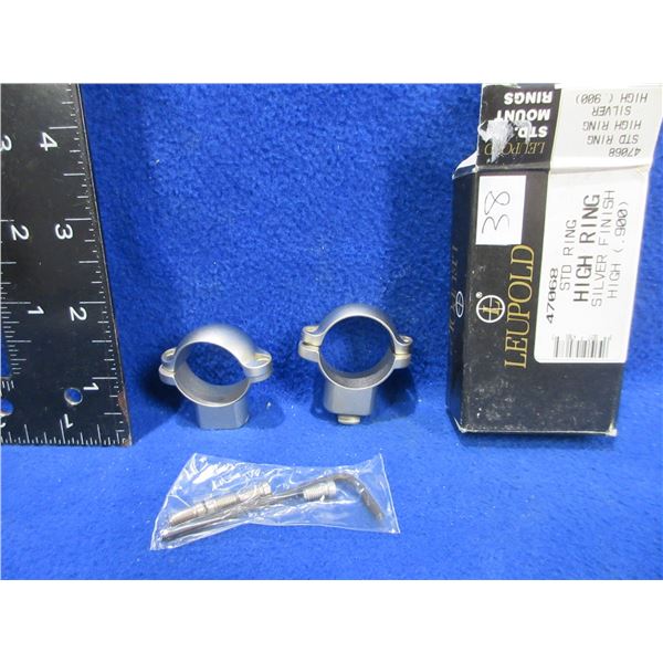 NEW - Leupold STD High 1" Rings - Silver Finish - # 47068