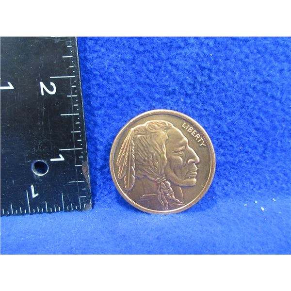 .999 Fine Copper One AVDP Ounce - Buffalo Coin