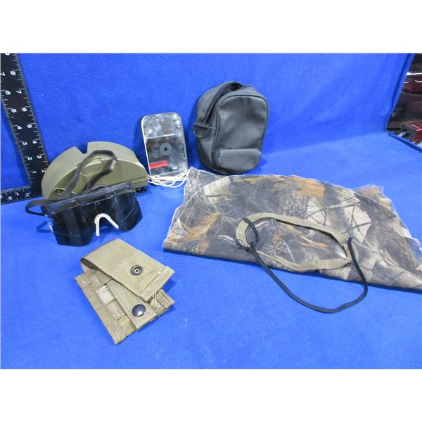 Lot of Misc - Buaer Mirror Signal, Pouches, Eyewear & Case