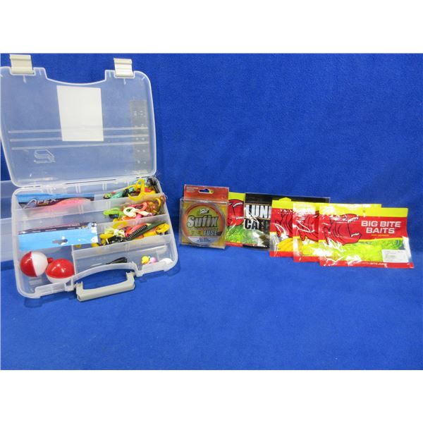 Lot of Misc. - Fishing Bobbers, Lures, Line, Big Bite Baits