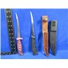Image 1 : 2 Fillet Knives with Sheaths - Rapala and Intruder - 6" Blades