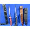 Image 2 : 2 Fillet Knives with Sheaths - Rapala and Intruder - 6" Blades