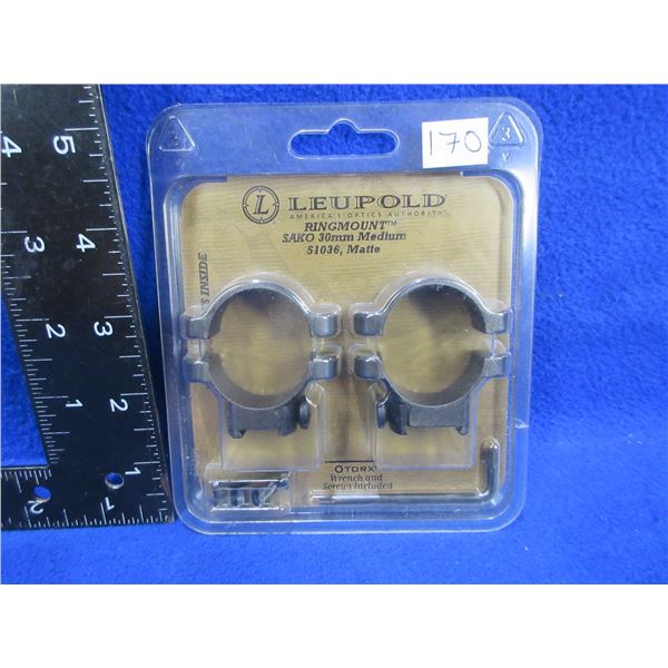 NEW - Leupold Sako A7 30MM Rings - Medium, Matte